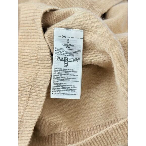 Banana Republic Cashmere Wool Fine Italian Yarn Filpucci Crew Sweater Brown SP - Picture 5 of 6